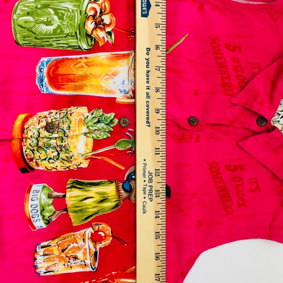 2 Vintage Big Dog Hawaiian Drinking Shirts Sz Med - Picture 14 of 16
